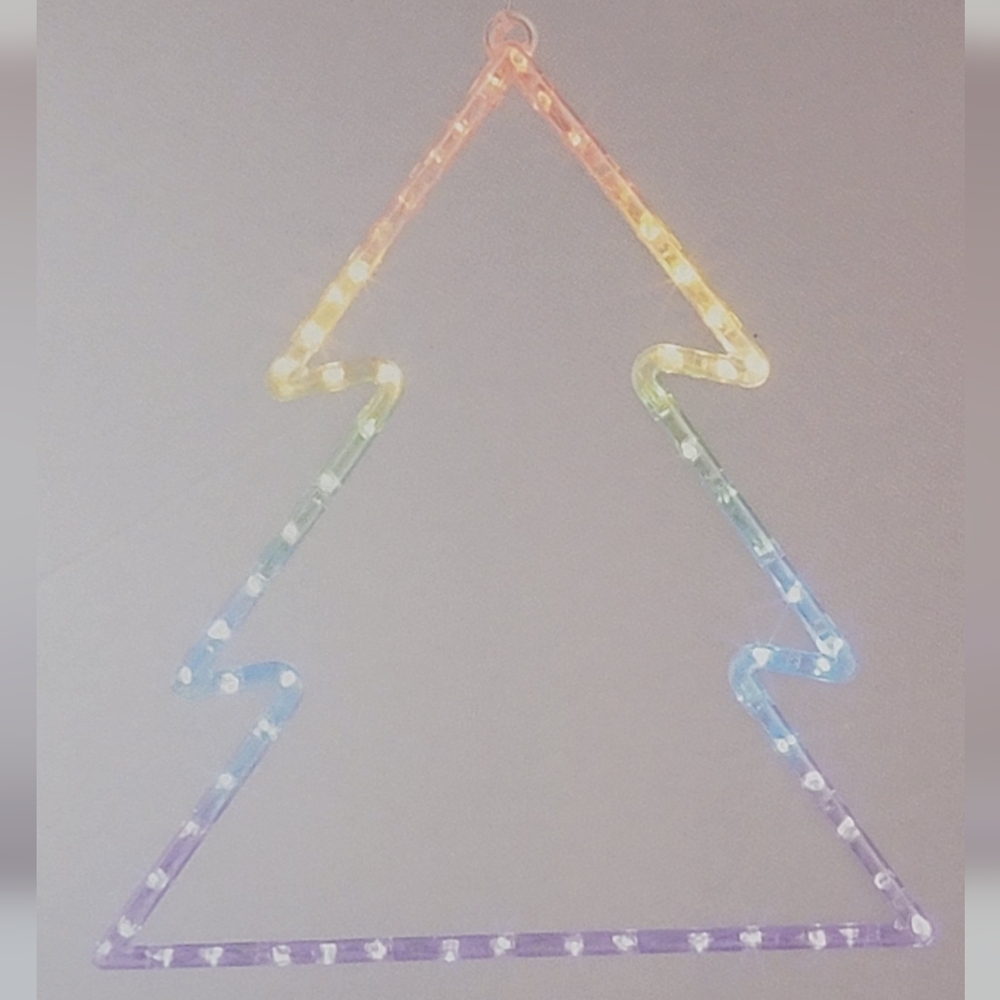 Neon Multicolor LED Lit Tree New Target Wondershop Light Decor‎ Silhouette Sign - Picture 2 of 3
